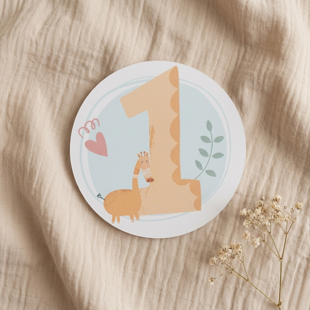 Baby Monthly Cards | 1–12 Month Photo Props | Baby Shower Set for New Parents