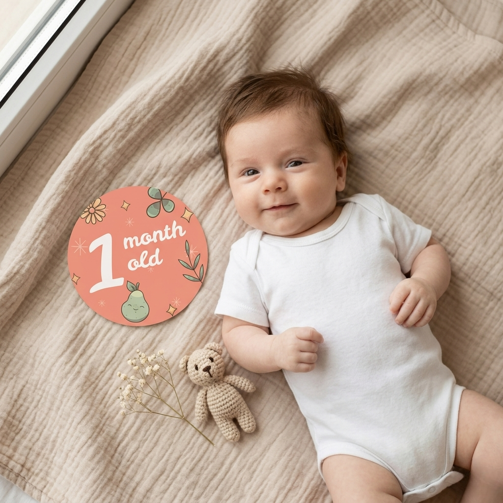 Baby Monthly Cards | 1–12 Month Photo Props | Baby Shower Set for New Parents
