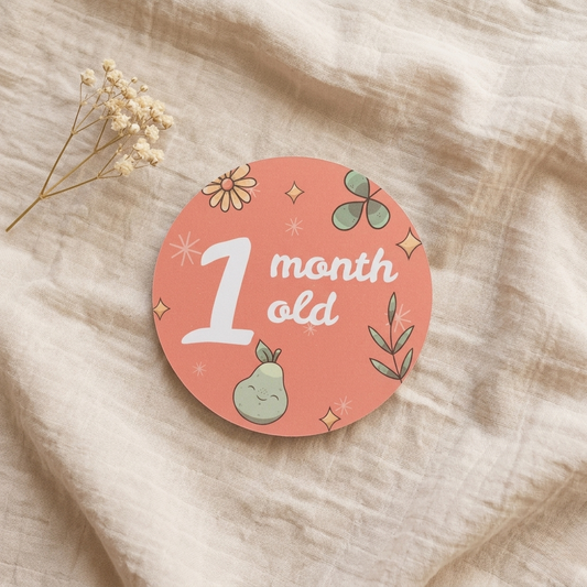 Baby Monthly Cards | 1–12 Month Photo Props | Baby Shower Set for New Parents