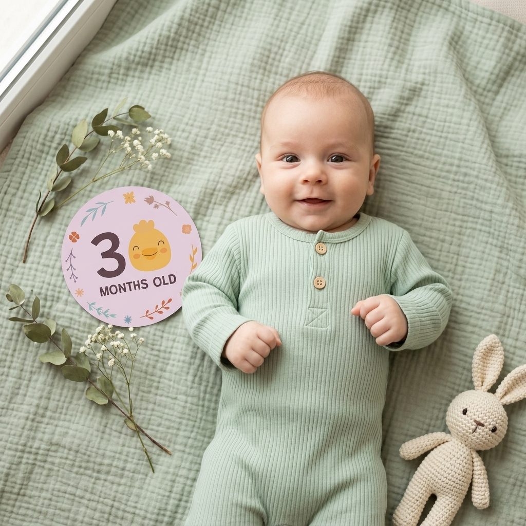 Baby Monthly Cards | 1–12 Month Photo Props | Baby Shower Set for New Parents