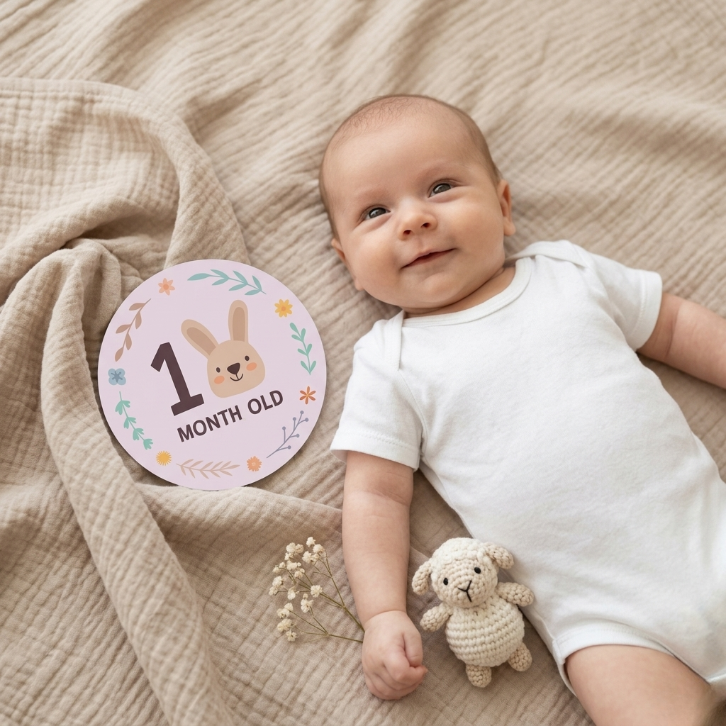 Baby Monthly Cards | 1–12 Month Photo Props | Baby Shower Set for New Parents