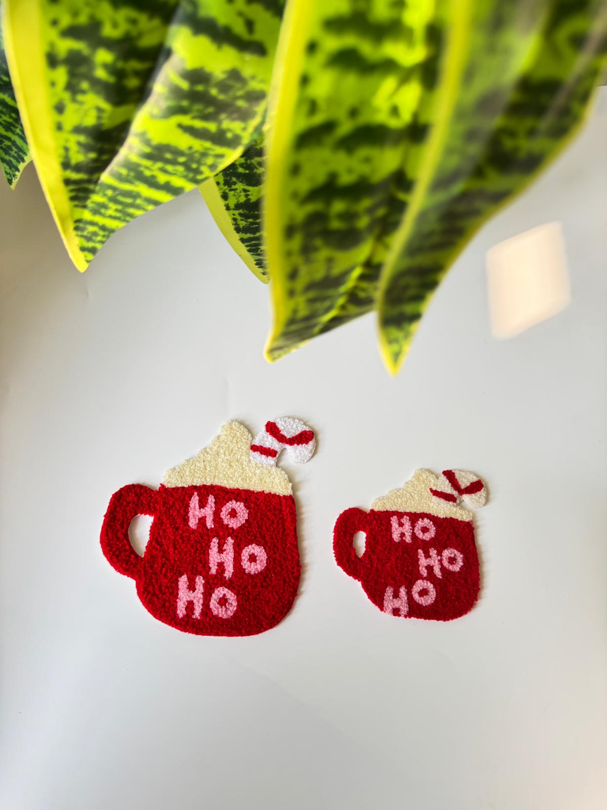 Christmas Handmade Mug Rug | Boho Style Coaster & Wall Art