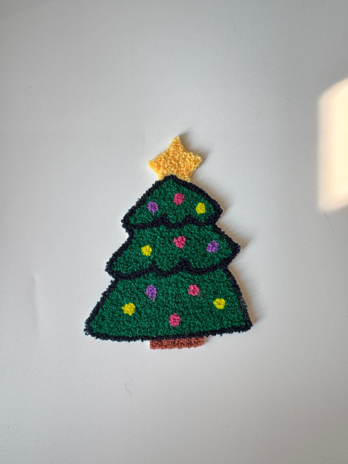 Christmas Handmade Mug Rug | Boho Style Coaster & Wall Art